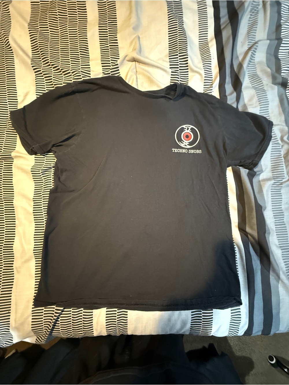 Gildan Black Short Sleeve Tee with Techno Shops Chest Logo